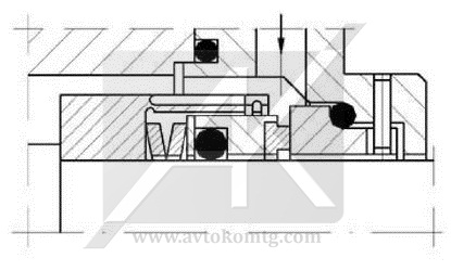 Торцевое уплотнение с волнистой пружиной NV-3.1 углеграфит Торцевое уплотнение с волнистой пружиной NV-3.1 углеграфит